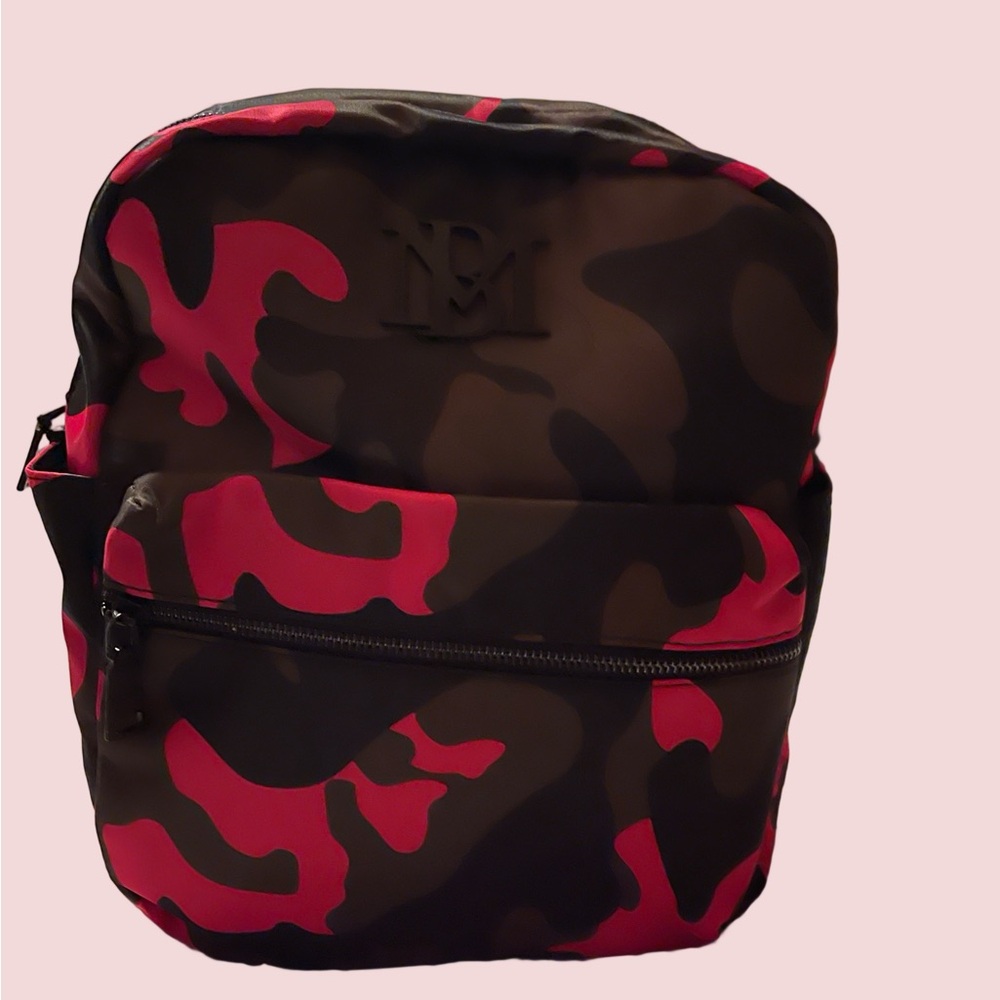 Stylish Red and Black Camouflage Backpack